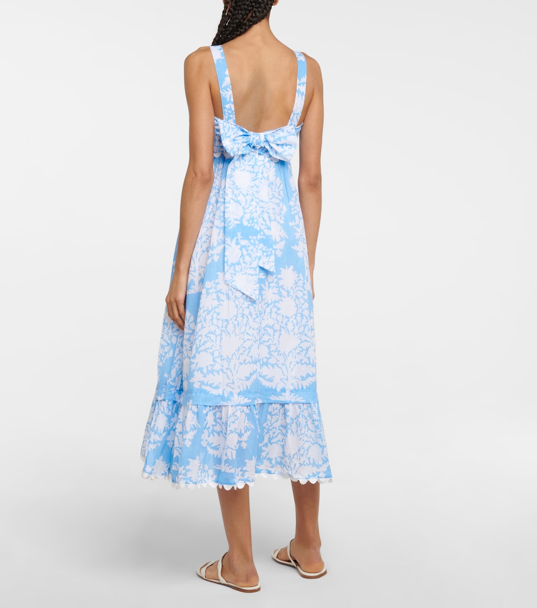 Vestido midi de algodón estampado | Juliet Dunn