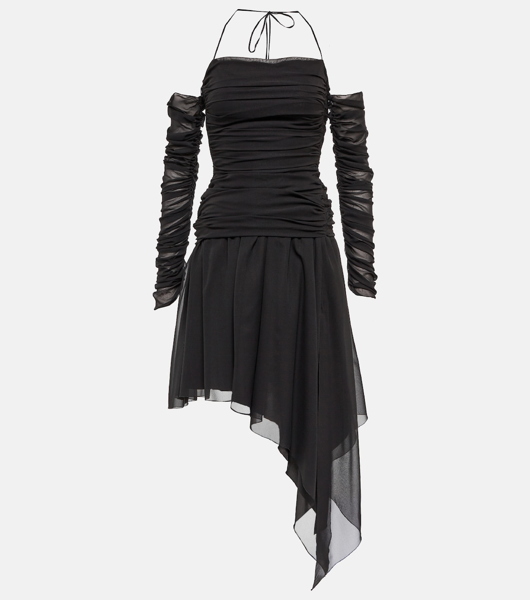 Ruched silk-blend minidress | Blumarine