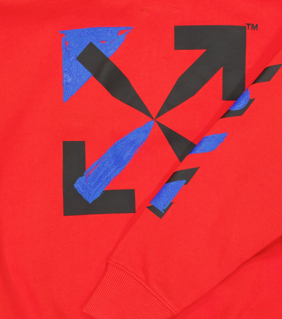 Sweat-shirt à capuche imprimé en coton | Off-White Kids