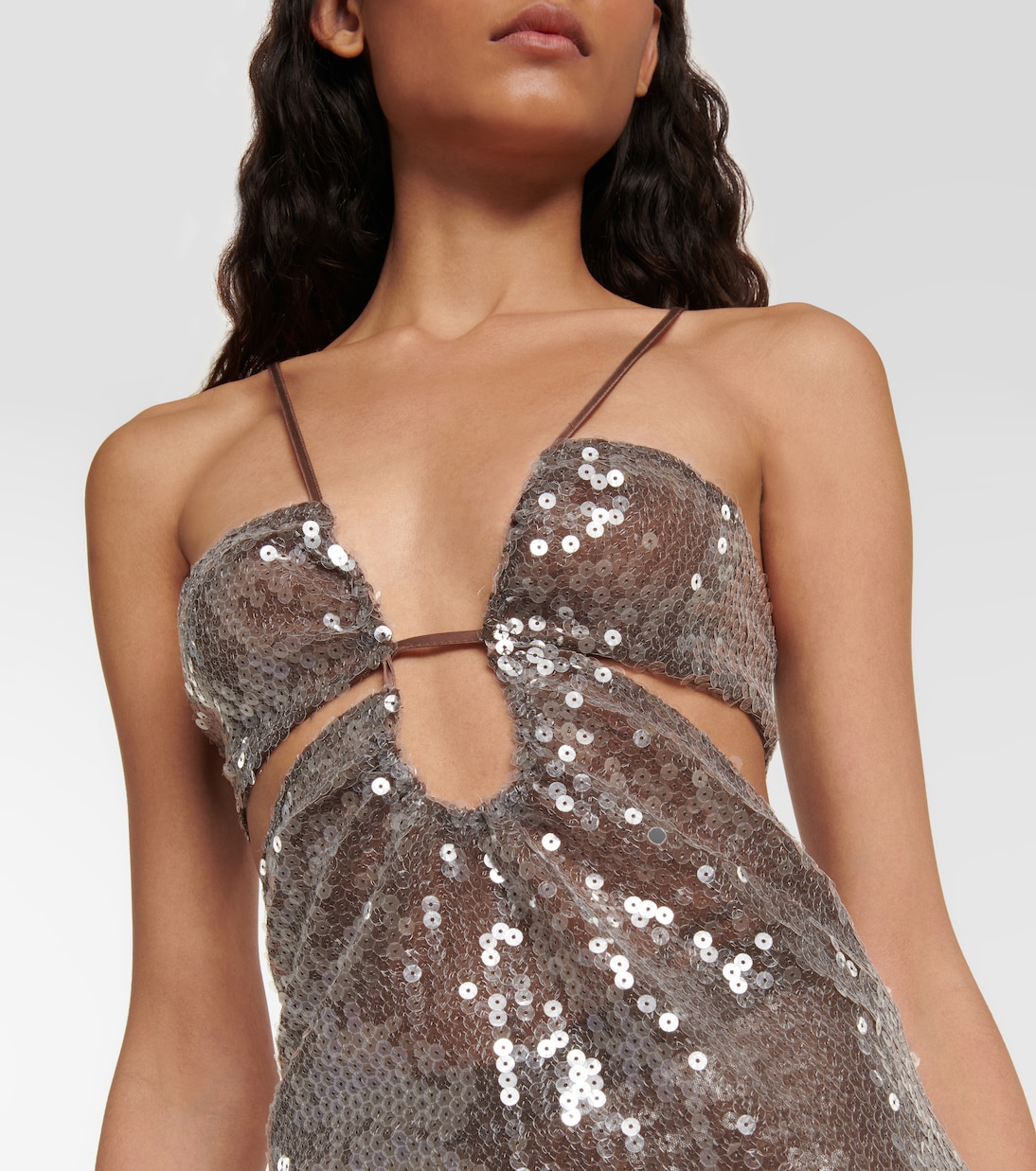 Sequined cutout camisole | Nensi Dojaka