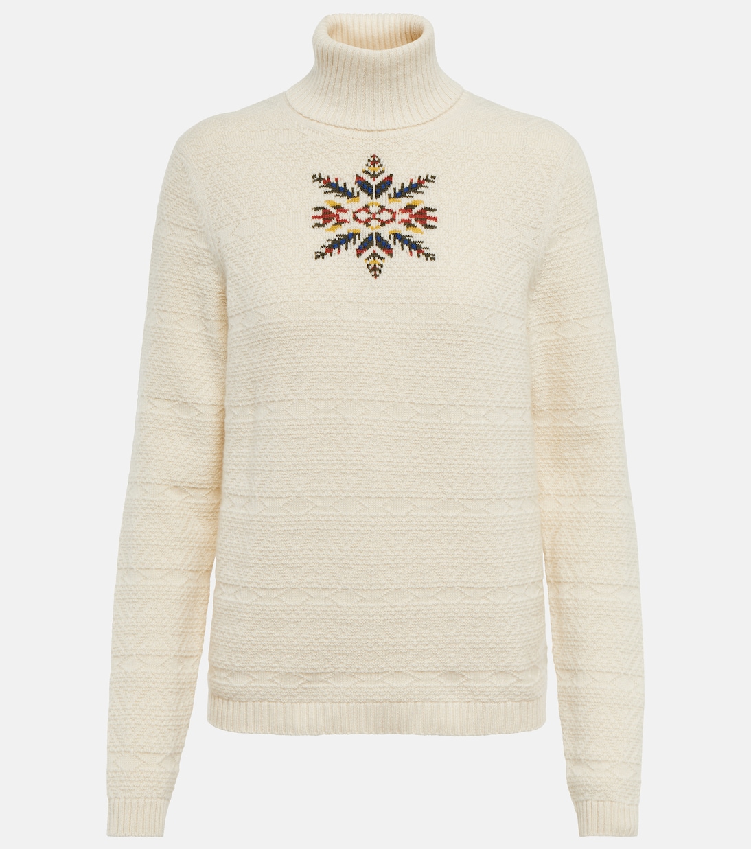 Pull intarsia en cachemire à col roulé | Loro Piana
