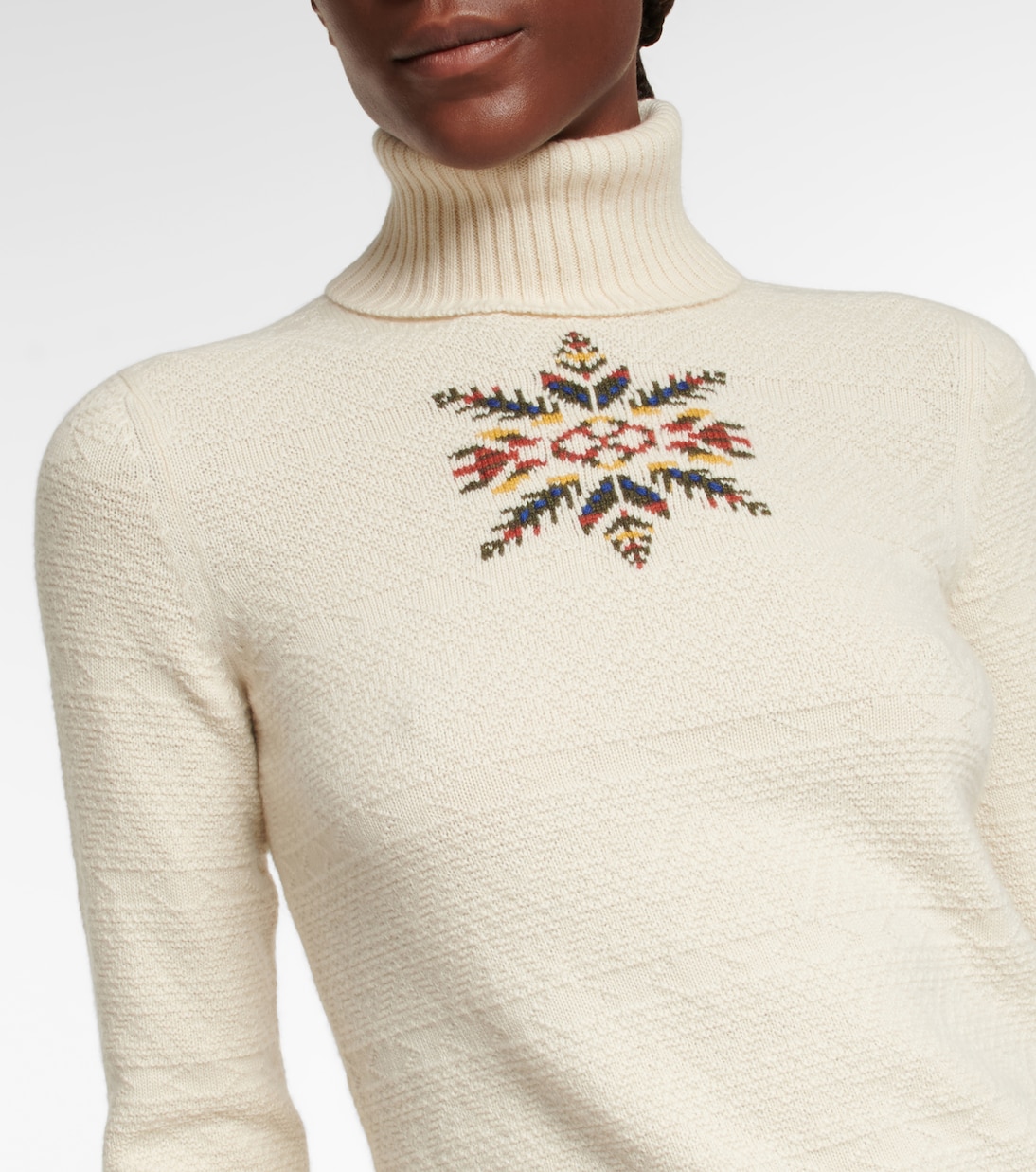 Pull intarsia en cachemire à col roulé | Loro Piana