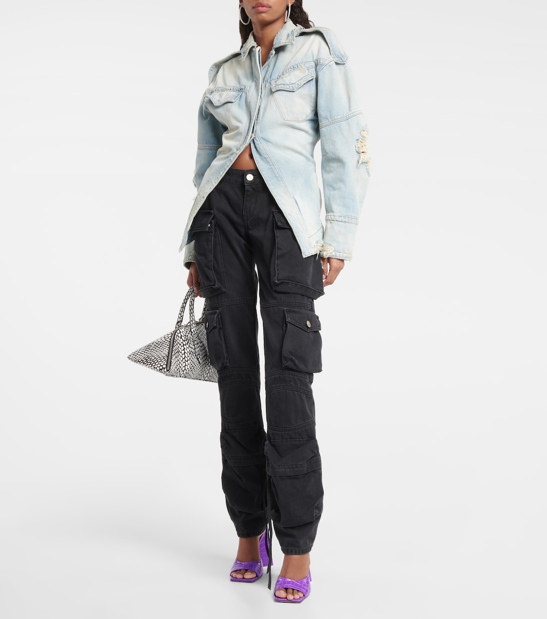 Distressed denim jacket | The Attico