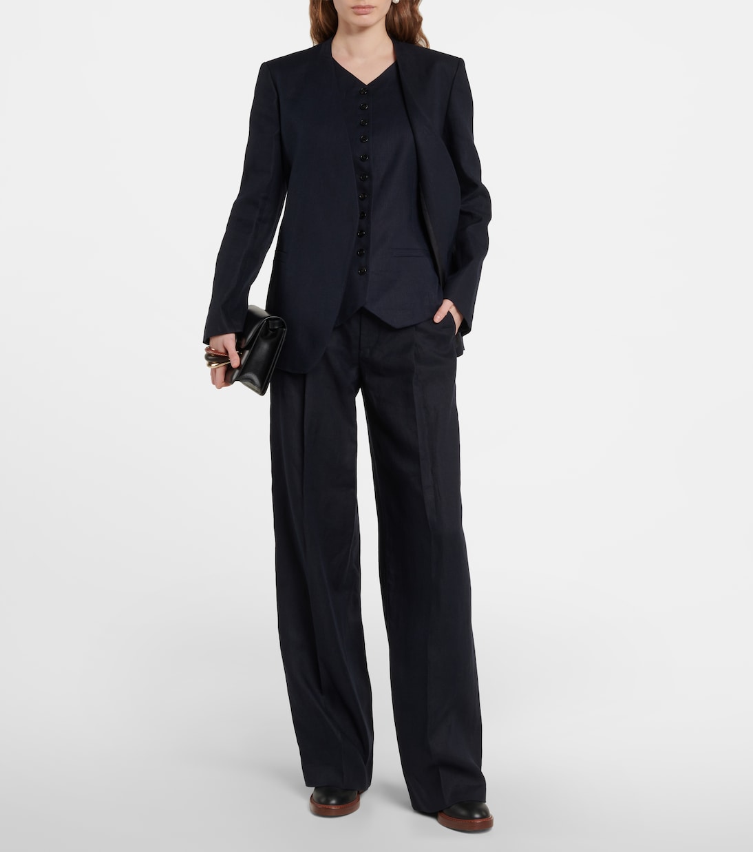 Weite Hose aus Leinen-Drill | Chloé