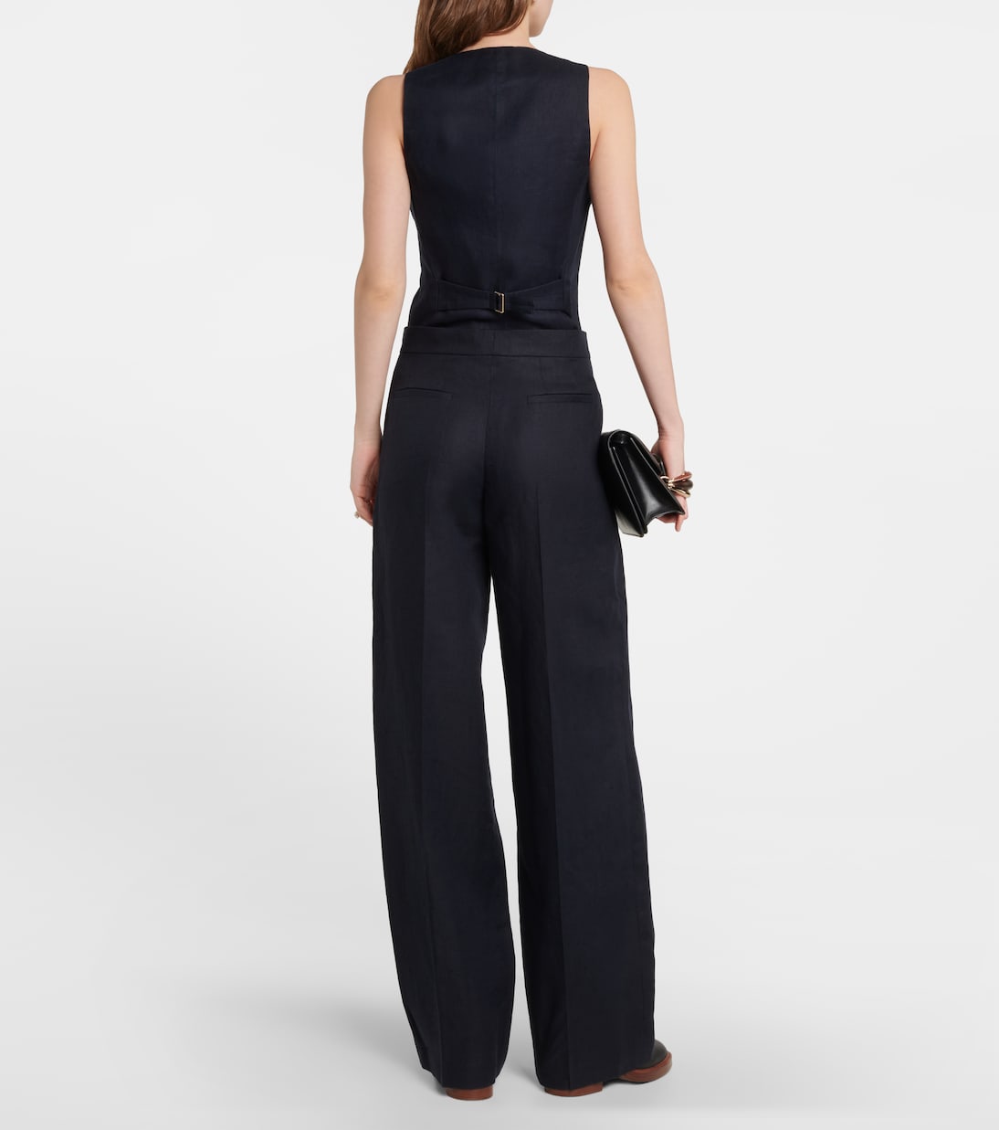 Weite Hose aus Leinen-Drill | Chloé