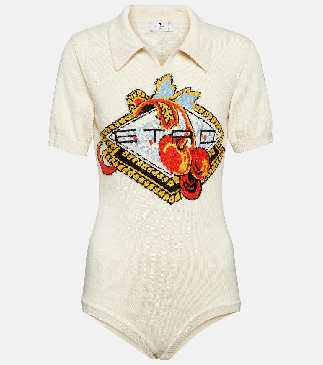Embroidered wool and linen bodysuit | Etro
