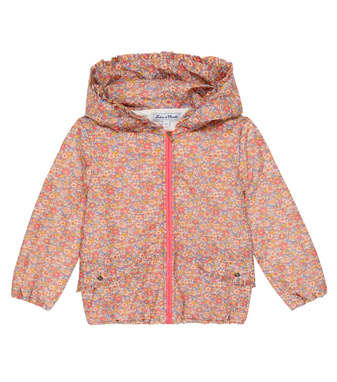 Chaqueta acolchada floral con capucha | Tartine et Chocolat