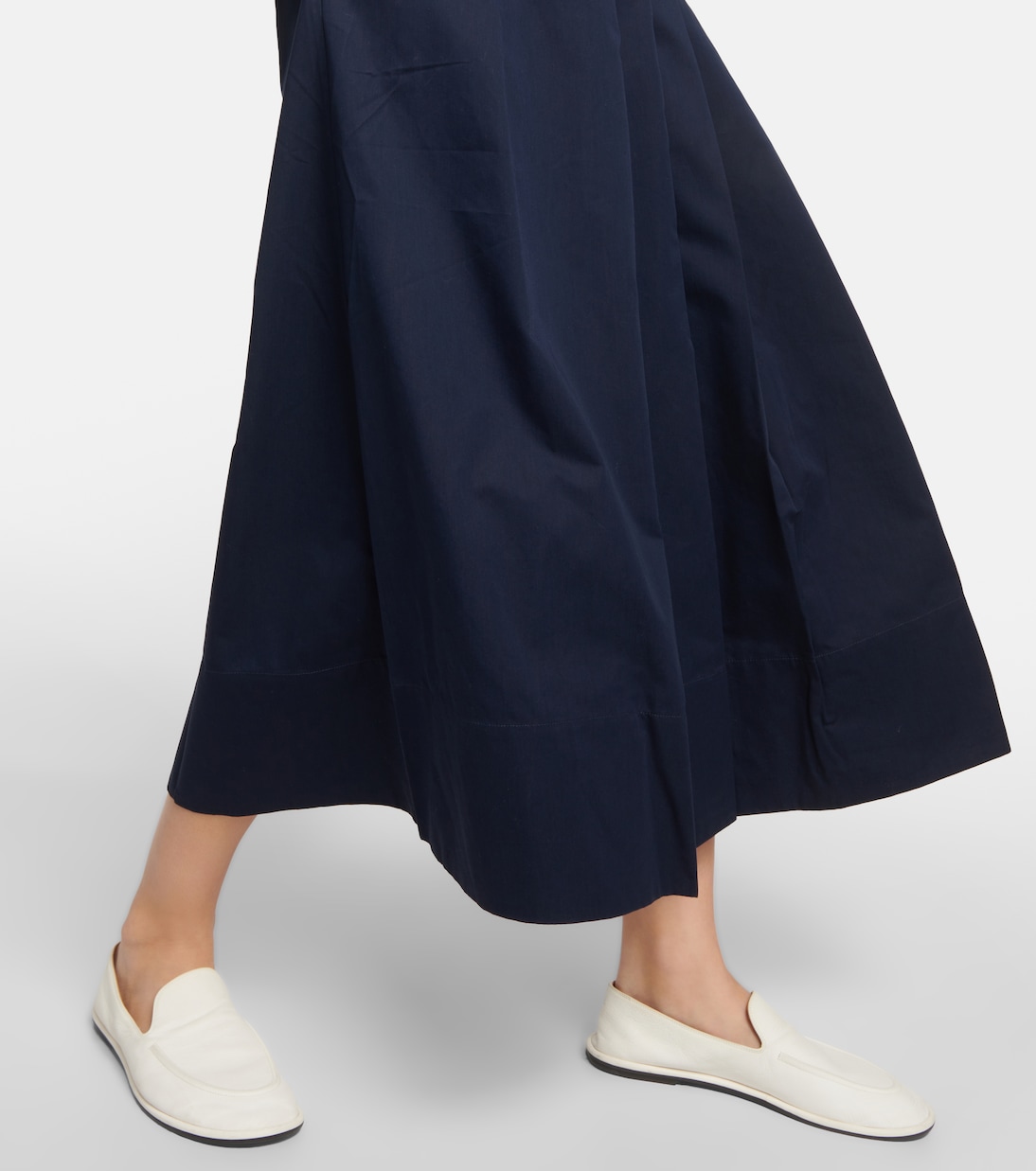 Strapless cotton and silk midi dress | CO