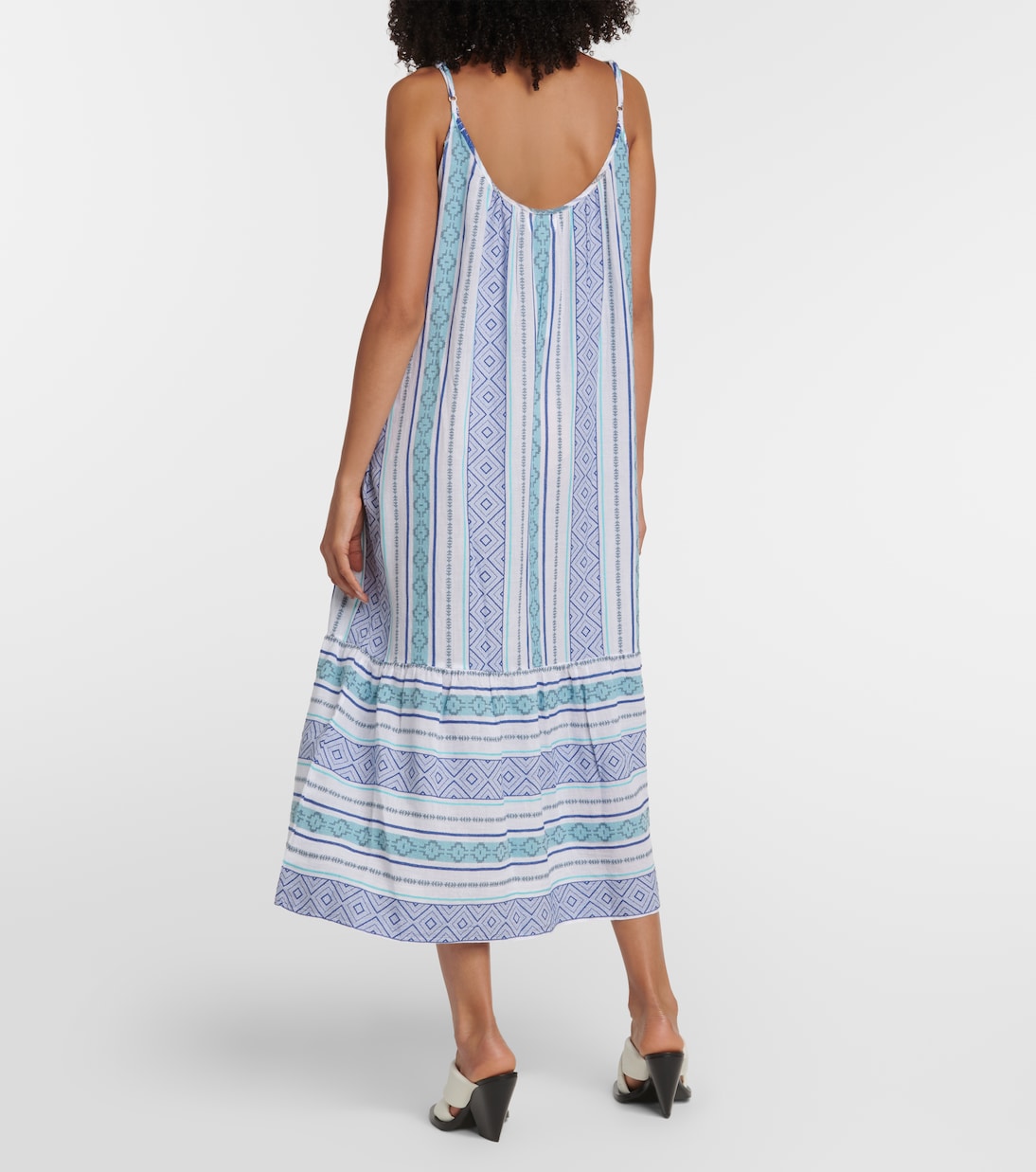 Lexy printed cotton midi dress | Velvet