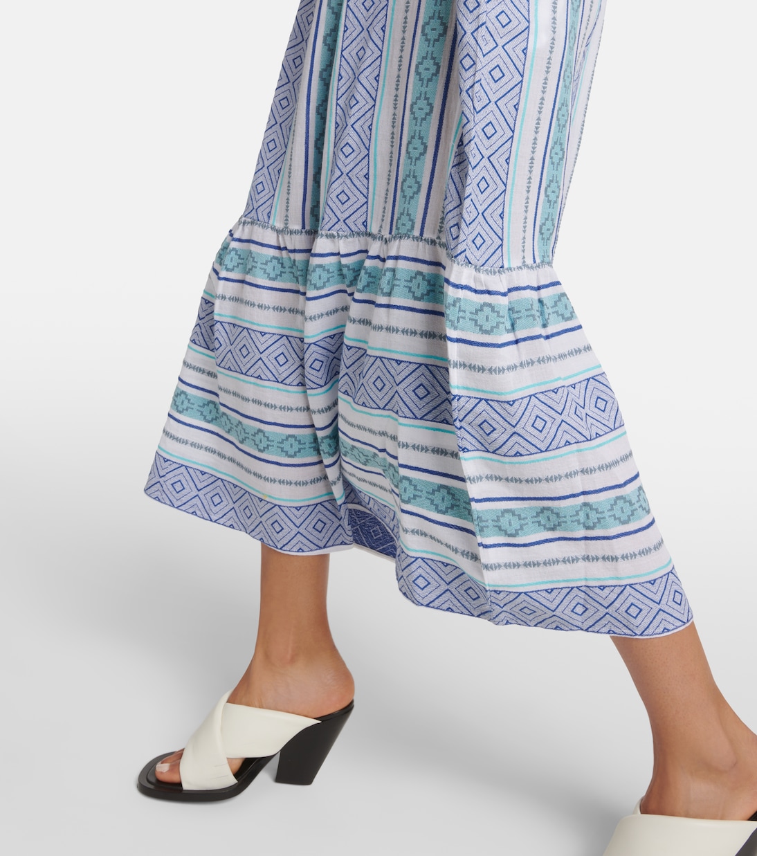 Lexy printed cotton midi dress | Velvet