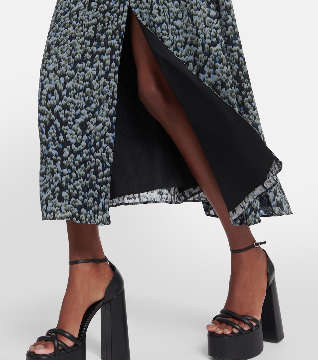 Abito midi Lillian in seta con stampa | Altuzarra