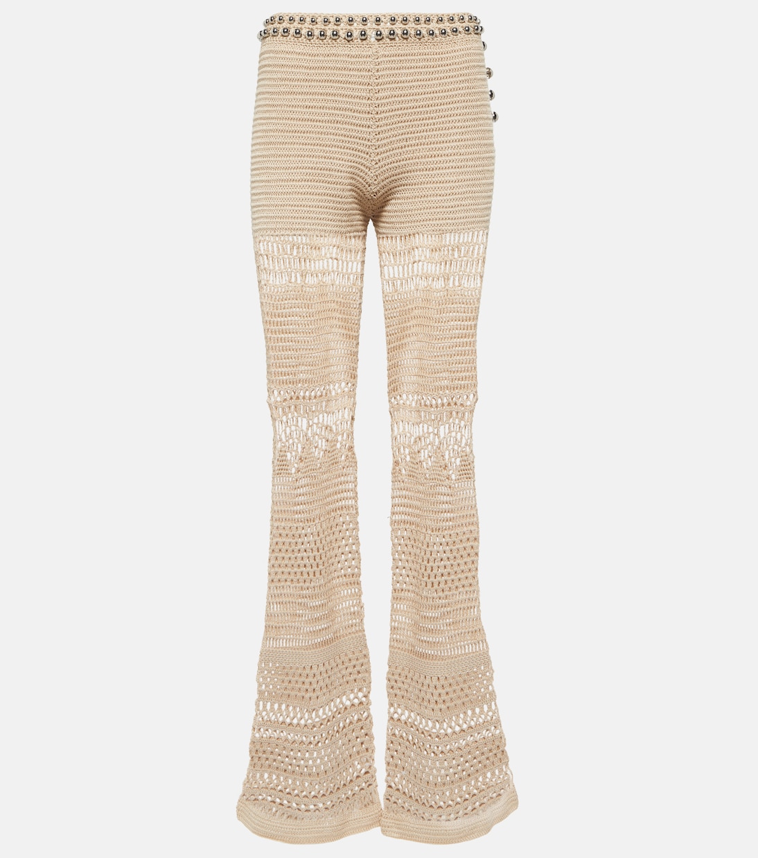 Pantaloni flared in crochet di cotone | Rabanne