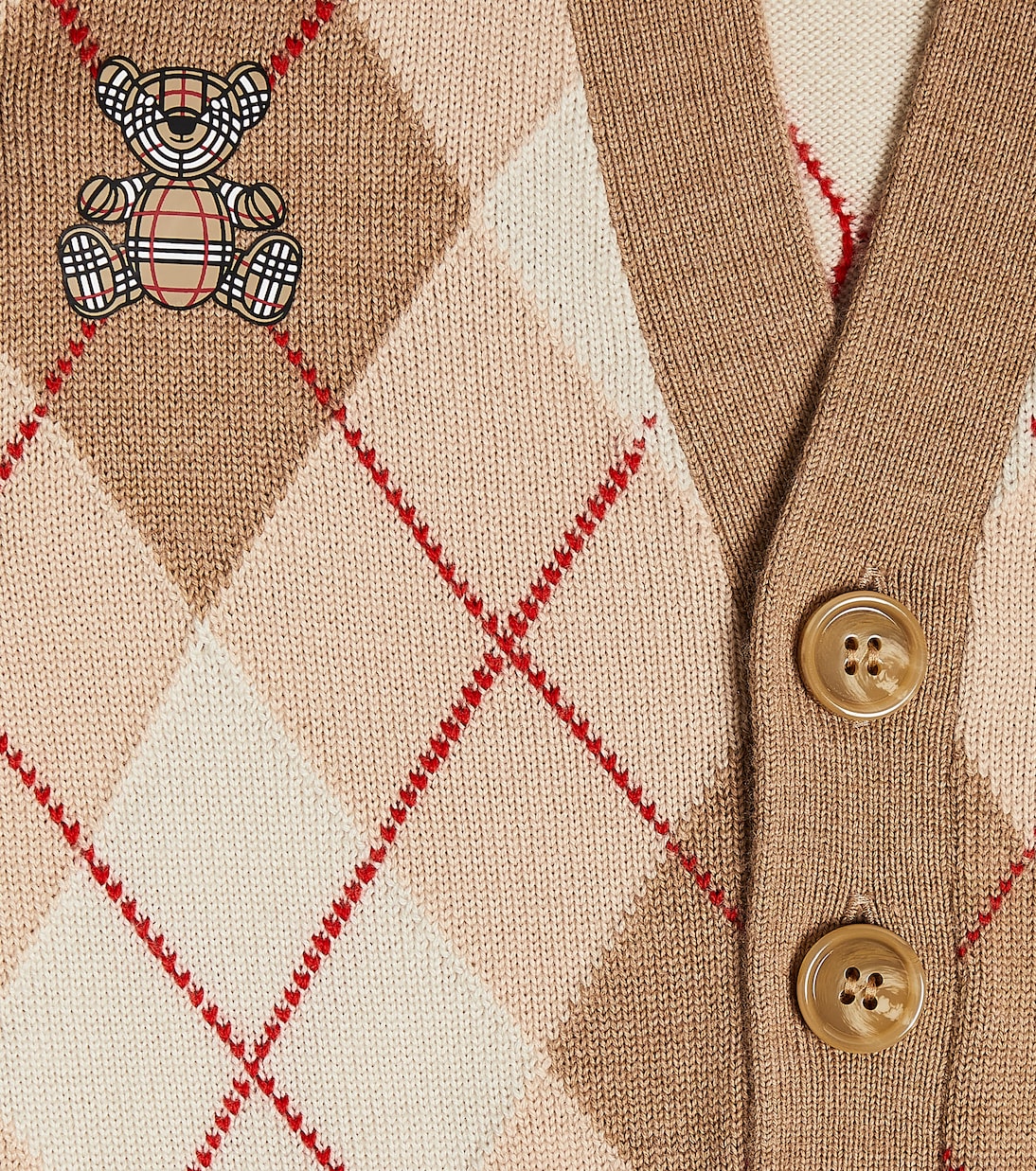 Baby - Cardigan Thomas Bear a rombi | Burberry Kids