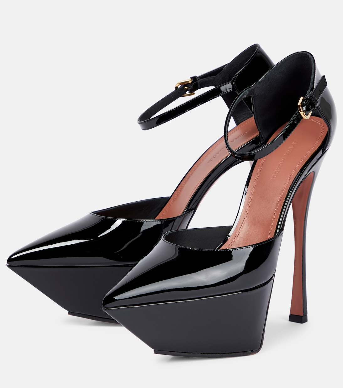 Pumps con plateau Angelica in vernice | Amina Muaddi