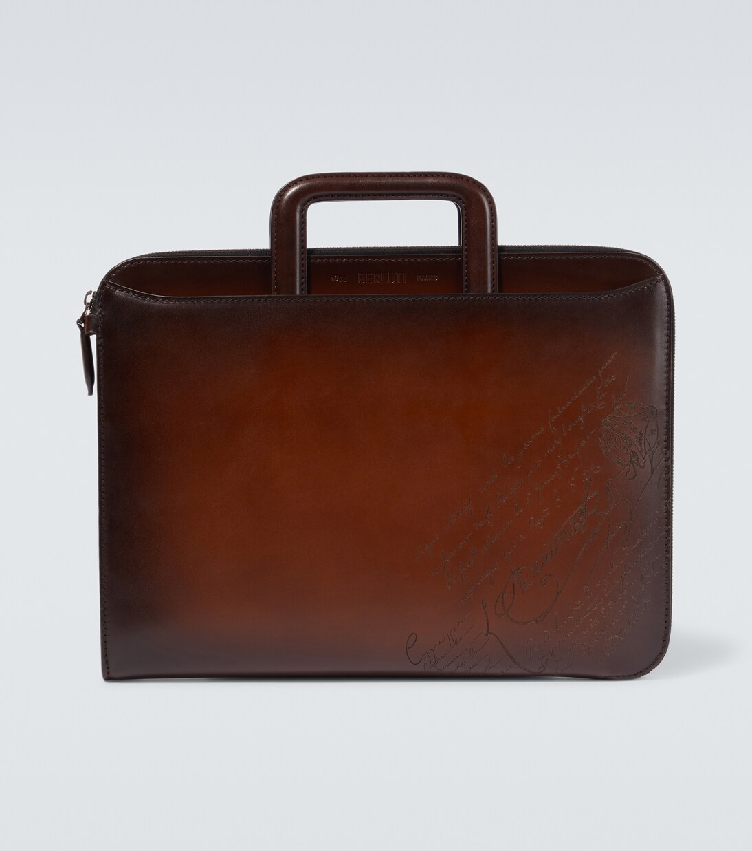 Lift II Scritto leather briefcase in brown - Berluti | Mytheresa