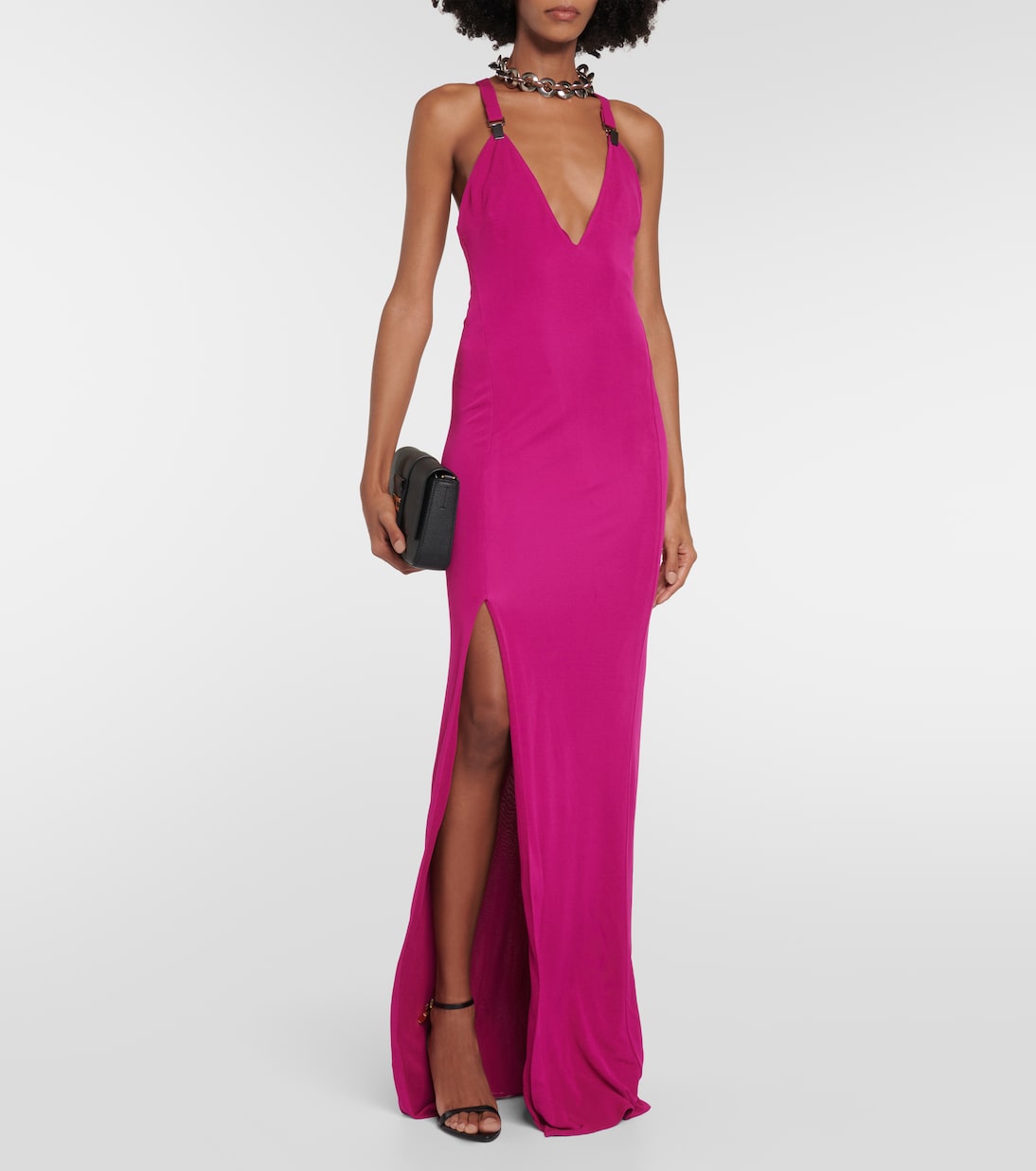 Crepe jersey gown in pink Tom Ford Mytheresa