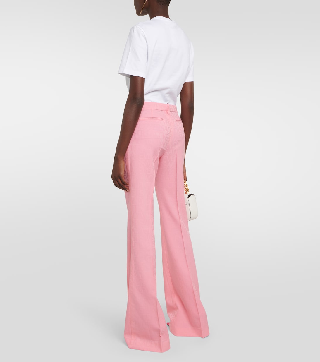 Versace Allover flared wool pants | Versace