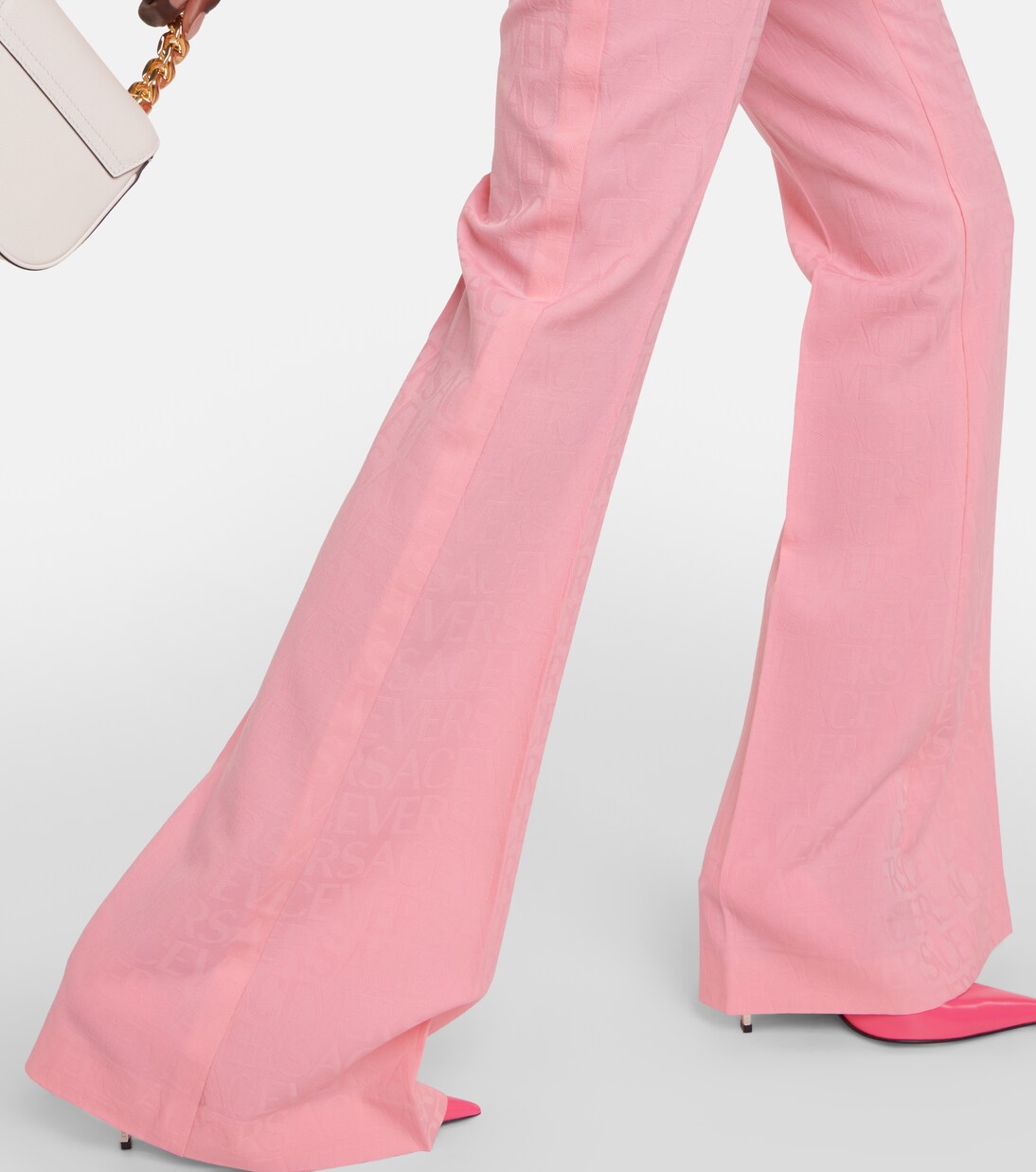 Versace Allover flared wool pants | Versace