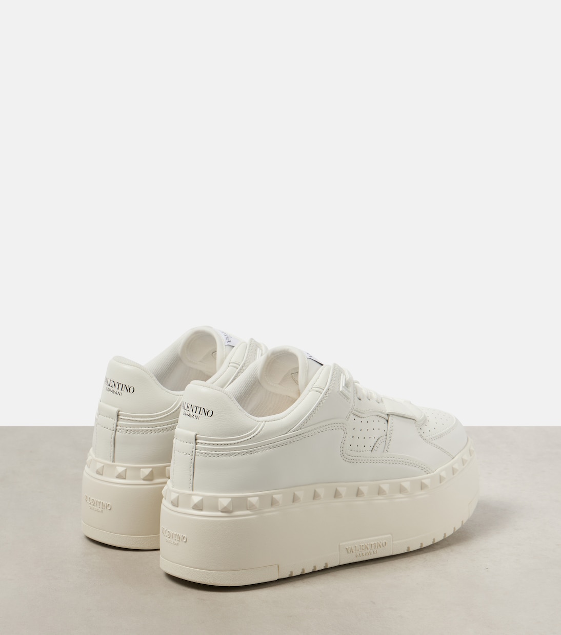 Freedots XL leather platform sneakers | Valentino Garavani