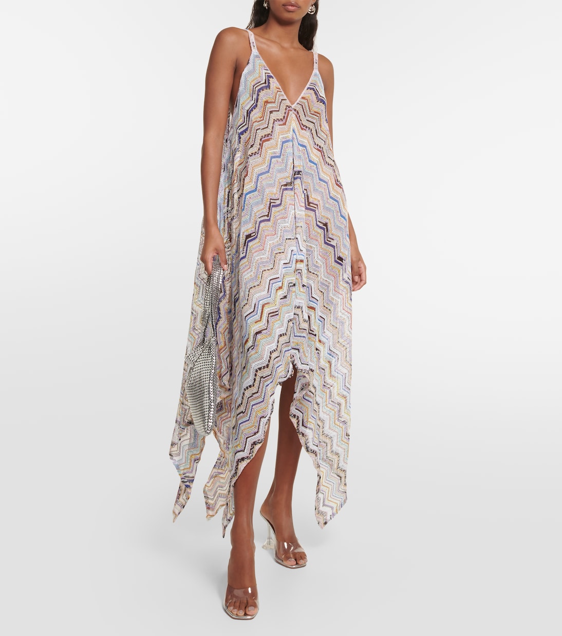 Zig Zag lamé beach dress | Missoni Mare
