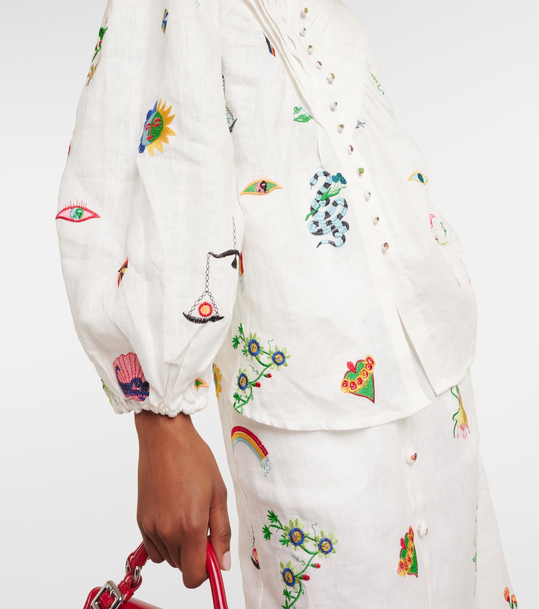 Blouse Atticus brodée en lin | Alémais