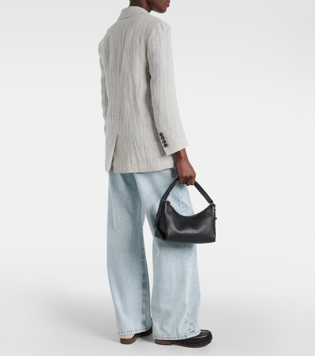 Blazer oversized de mezcla de lino | Brunello Cucinelli