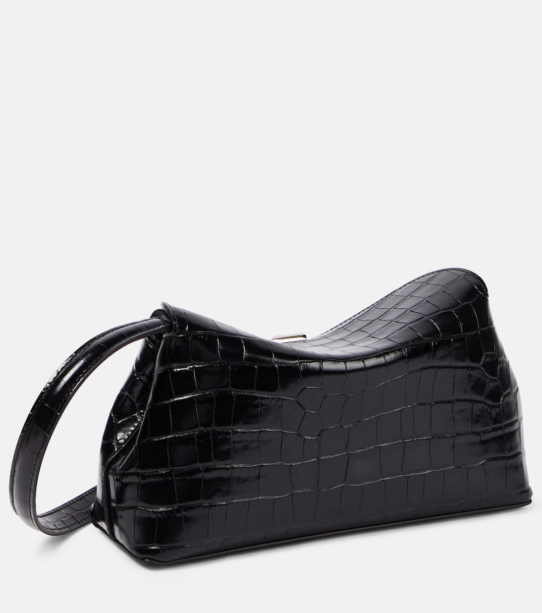 T-Lock croc-effect leather clutch | Toteme