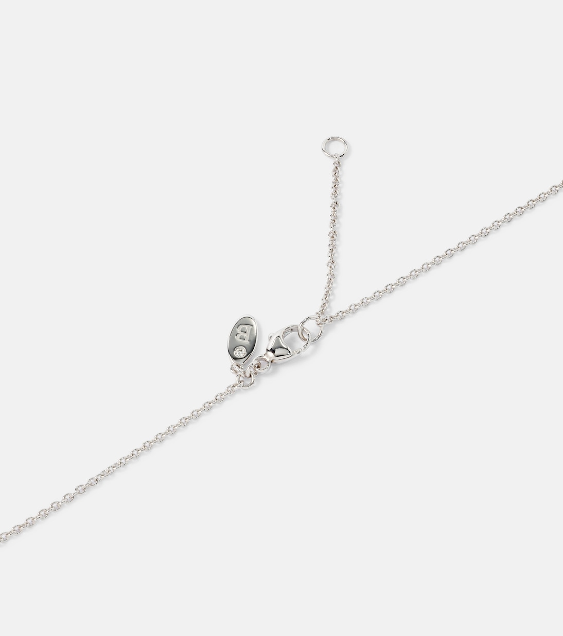 Collana Peekaboo in oro bianco 18kt con acquamarina e diamanti, gioiello raffinato per giovani eleganti
