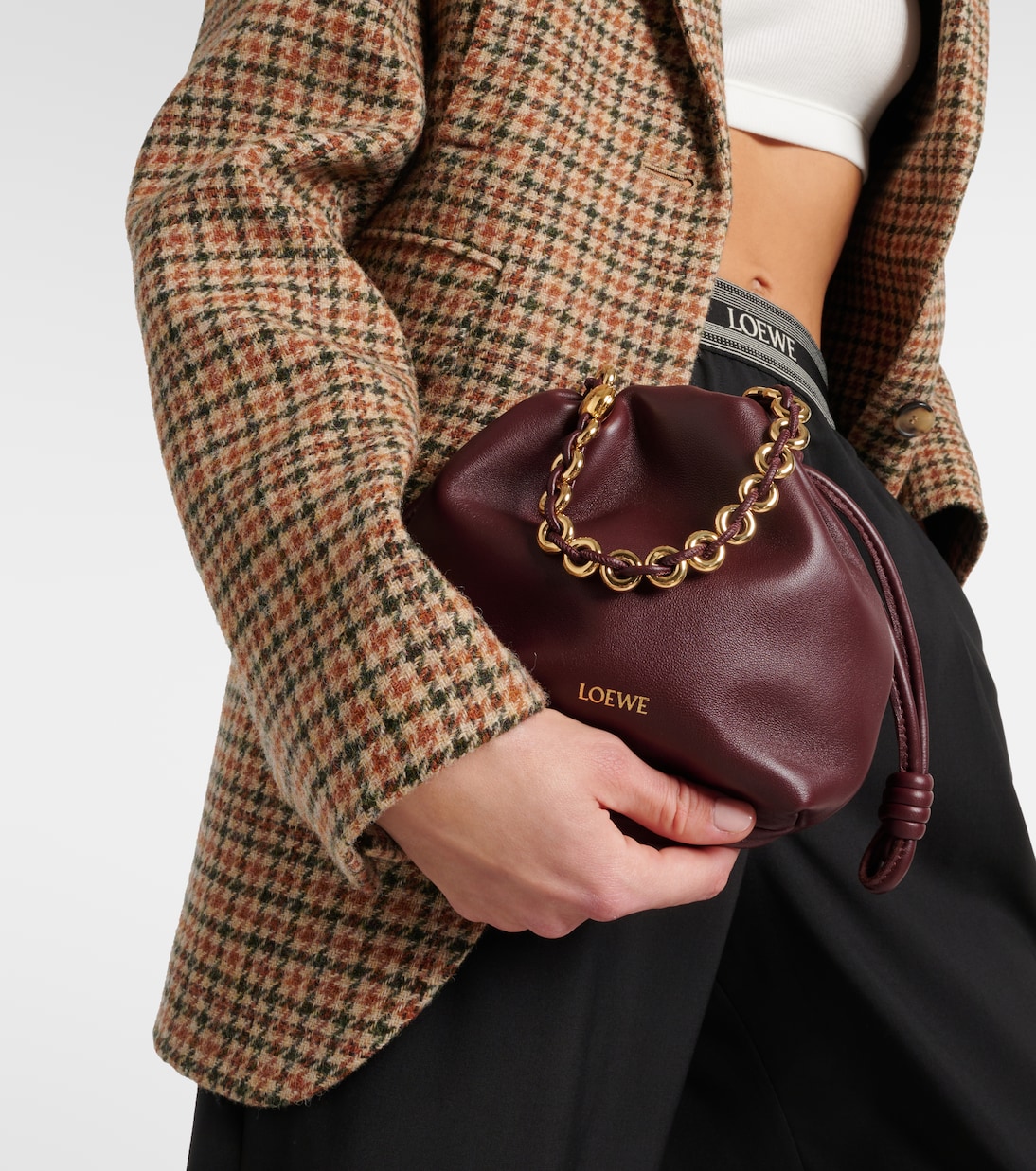 Borsa a spalla Flamenco Mini in pelle | Loewe