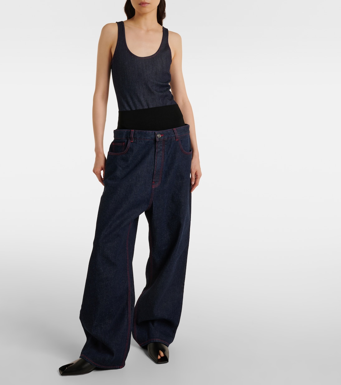 Jeans Jóvenes Alaïa de Corte Ancho y Tiro Bajo