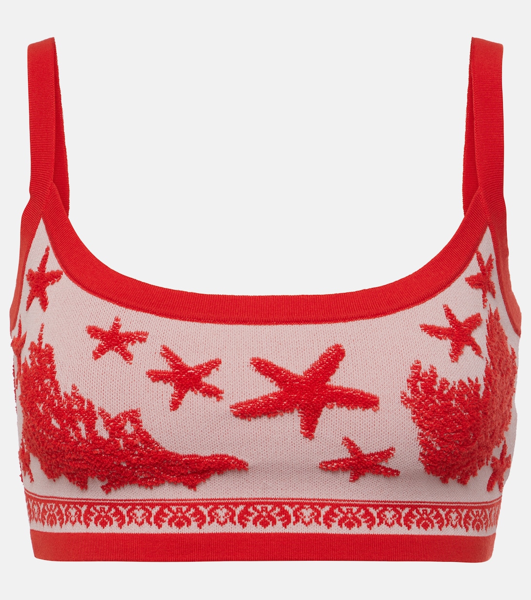 Top cropped in misto cotone | Versace