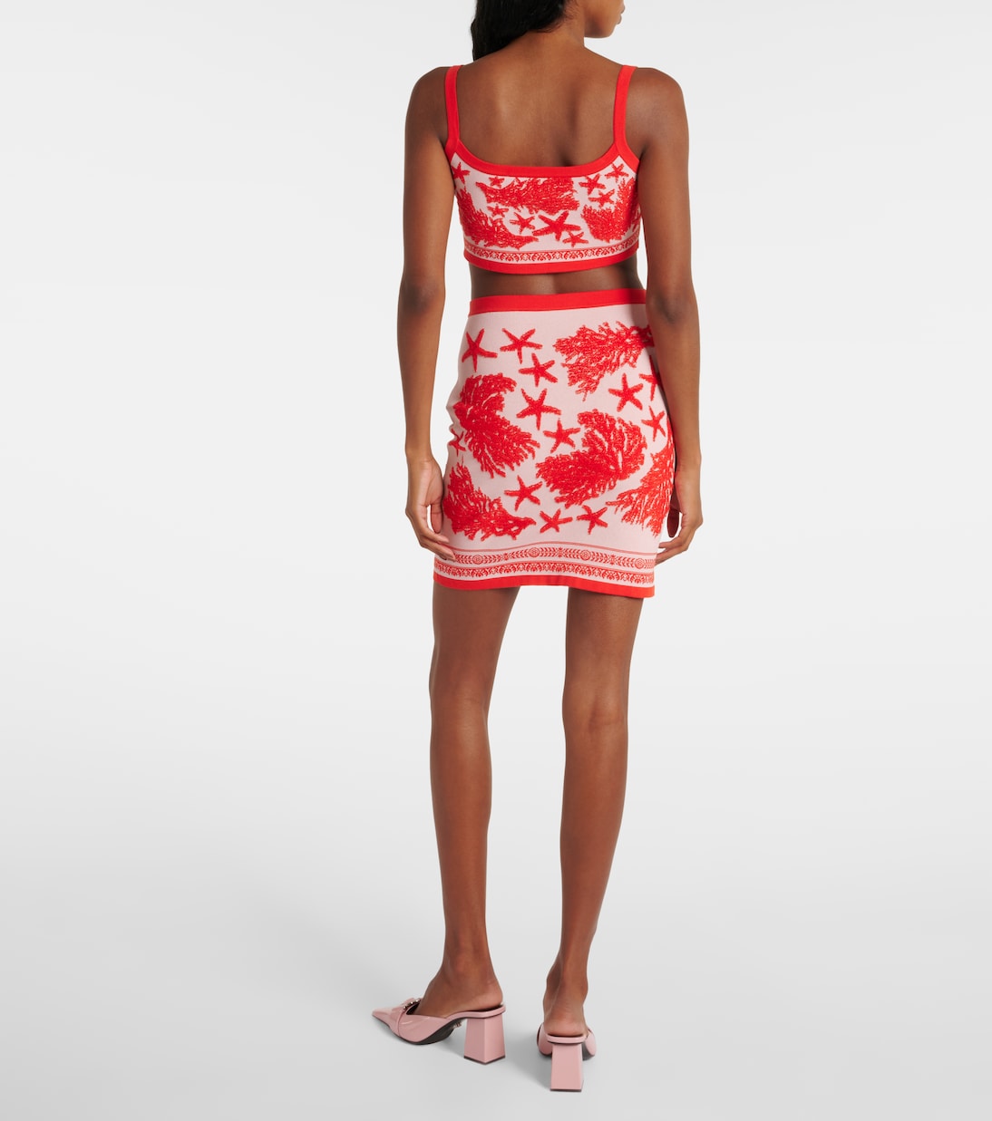 Top cropped in misto cotone | Versace