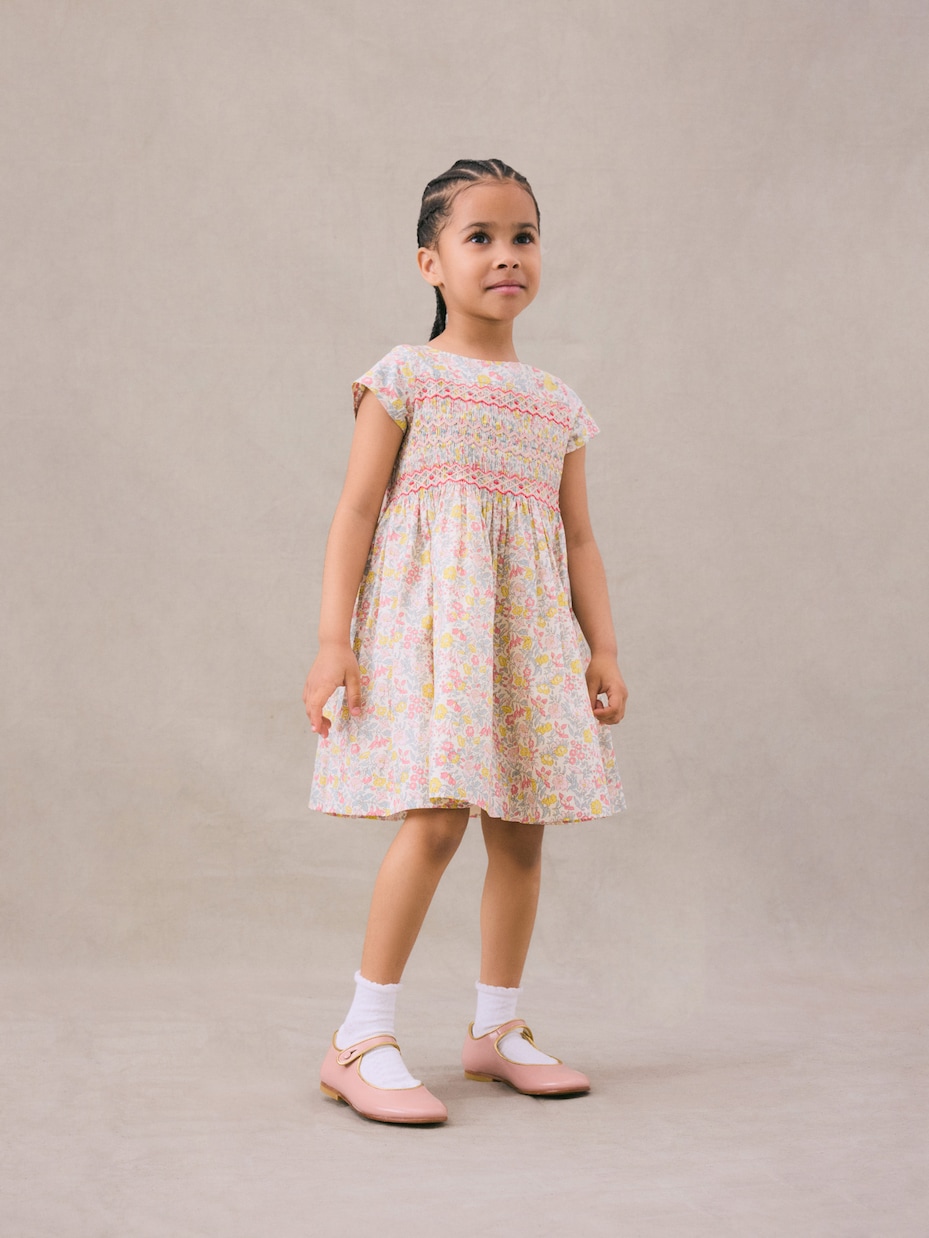 Abito Duchesse in cotone con stampa | Bonpoint