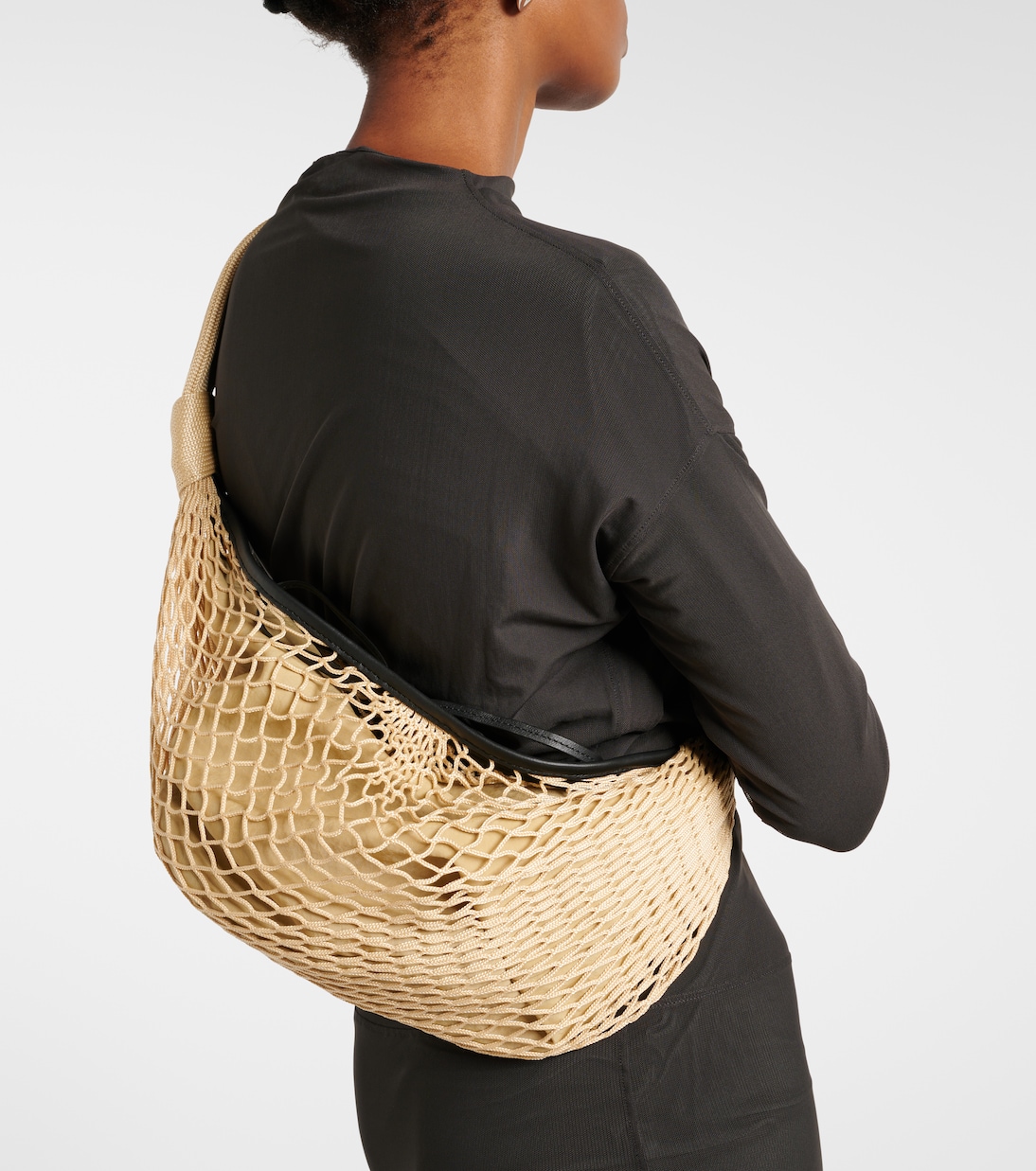 X Filt Tote Croissant mit Leder | Lemaire