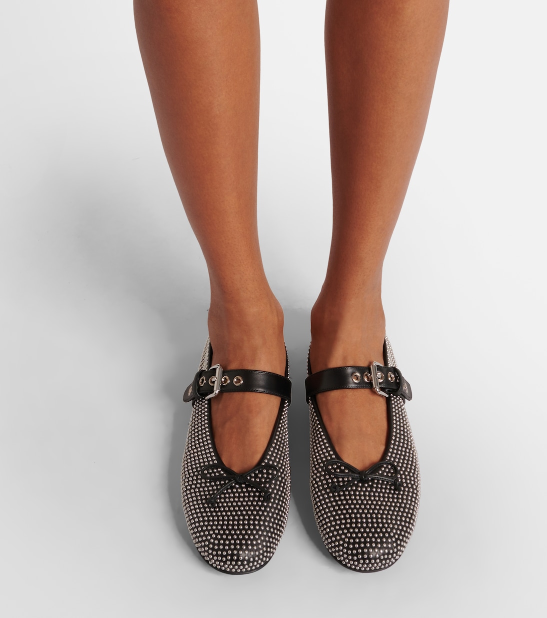 Verzierte Ballerinas aus Leder | Miu Miu