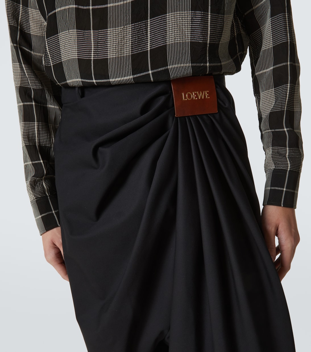 Weite Hose aus Baumwolle und Seide | Loewe