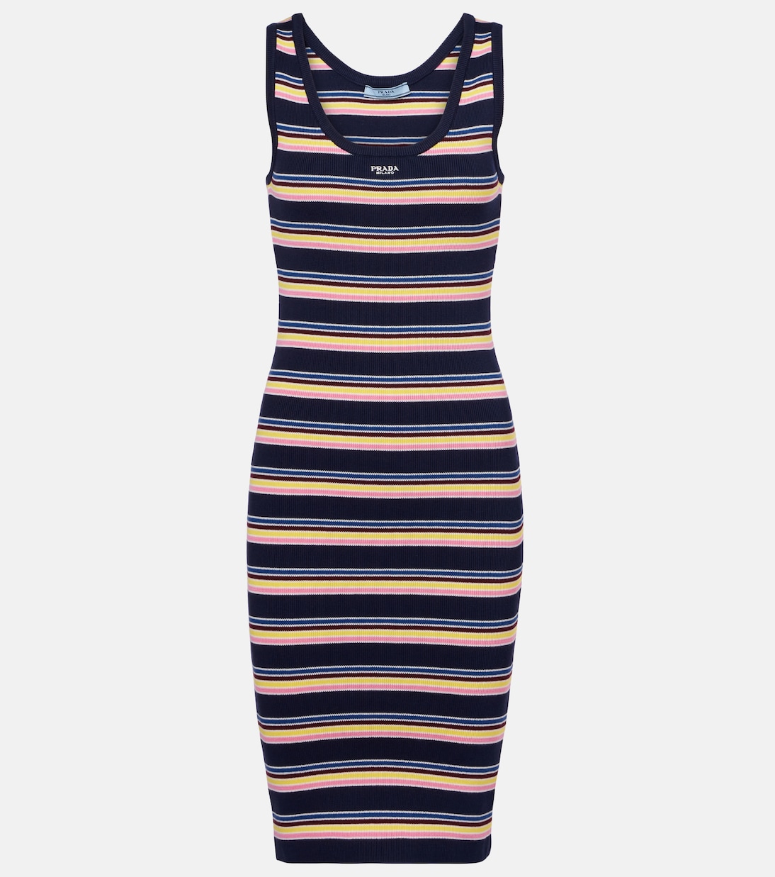 Abito in cotone a righe | Prada