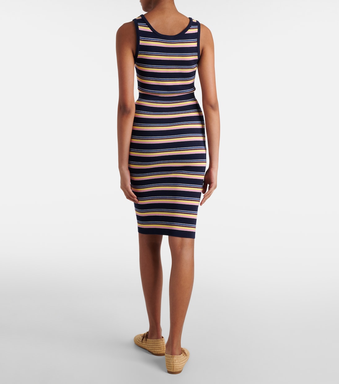 Abito in cotone a righe | Prada