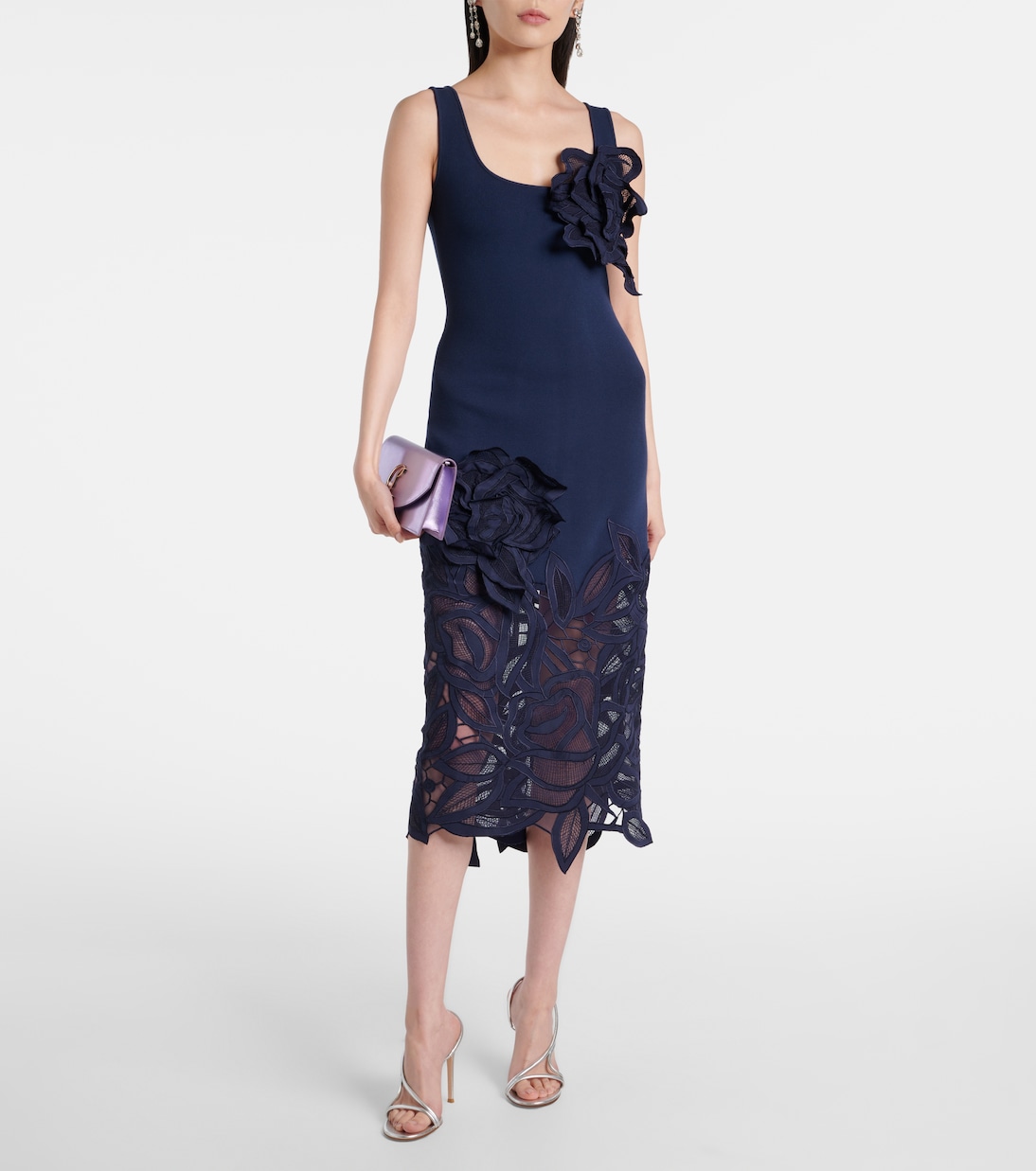 Midikleid aus Spitze | Oscar de la Renta
