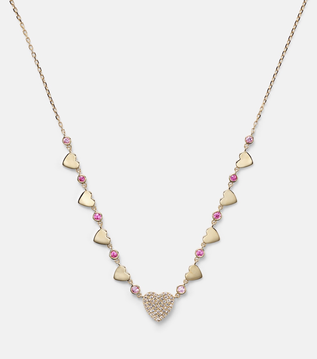 Collana in oro 14kt ROXANNE con diamanti e zaffiri per uno stile giovane e raffinato