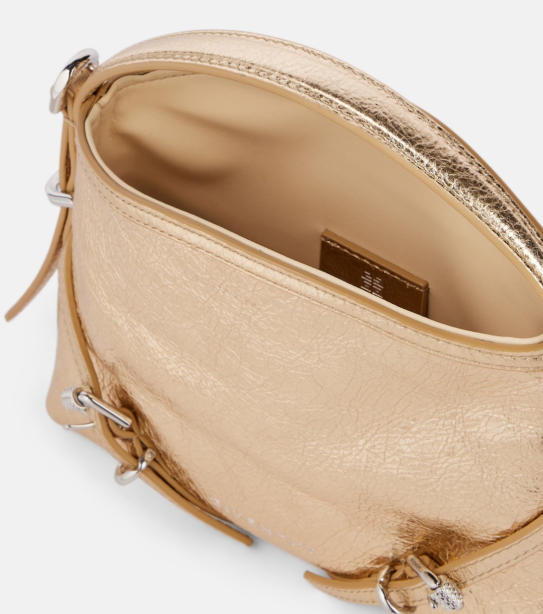 Sac Voyou Nano en cuir métallisé | Givenchy