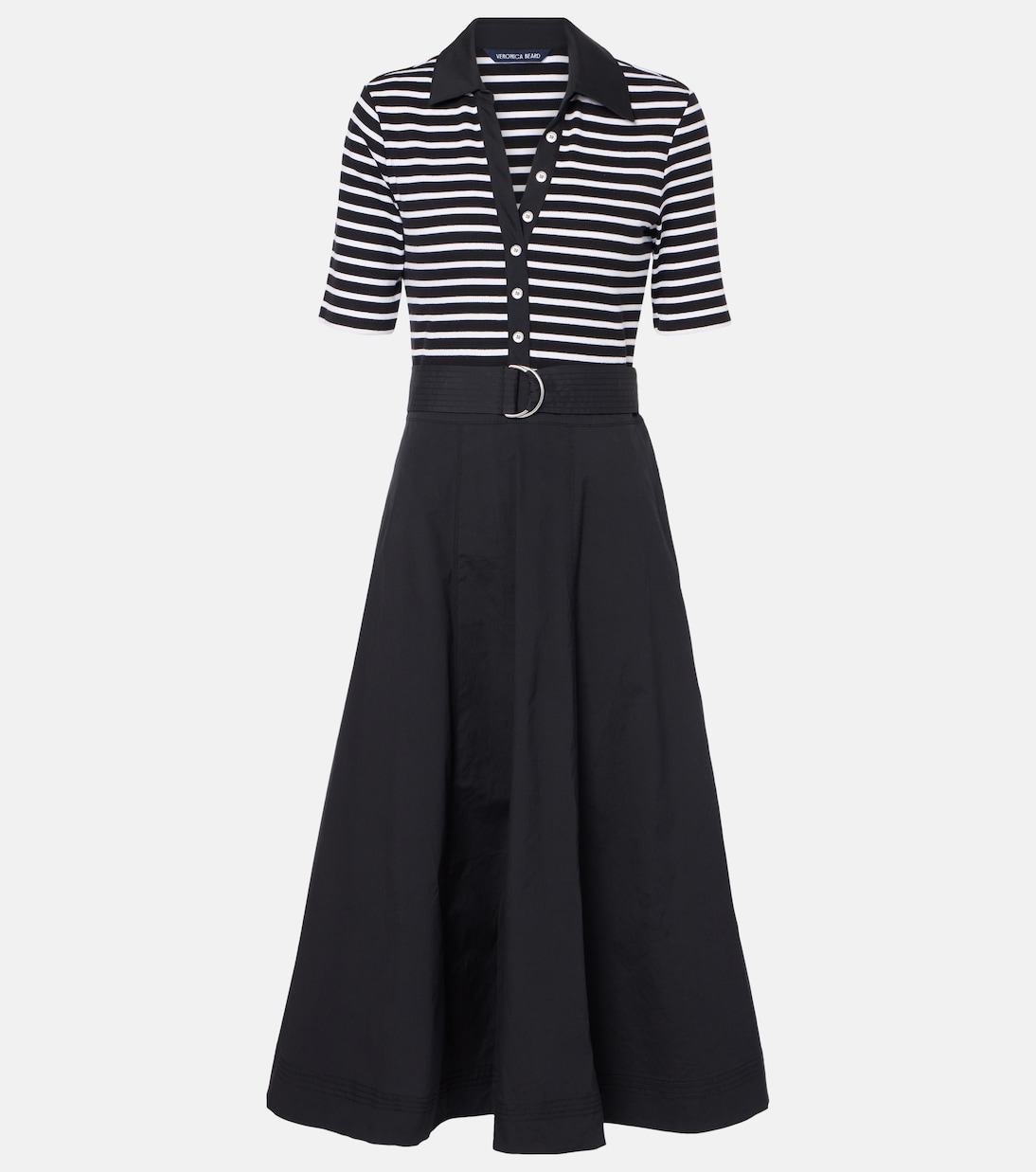 Abito midi Delise in misto cotone | Veronica Beard