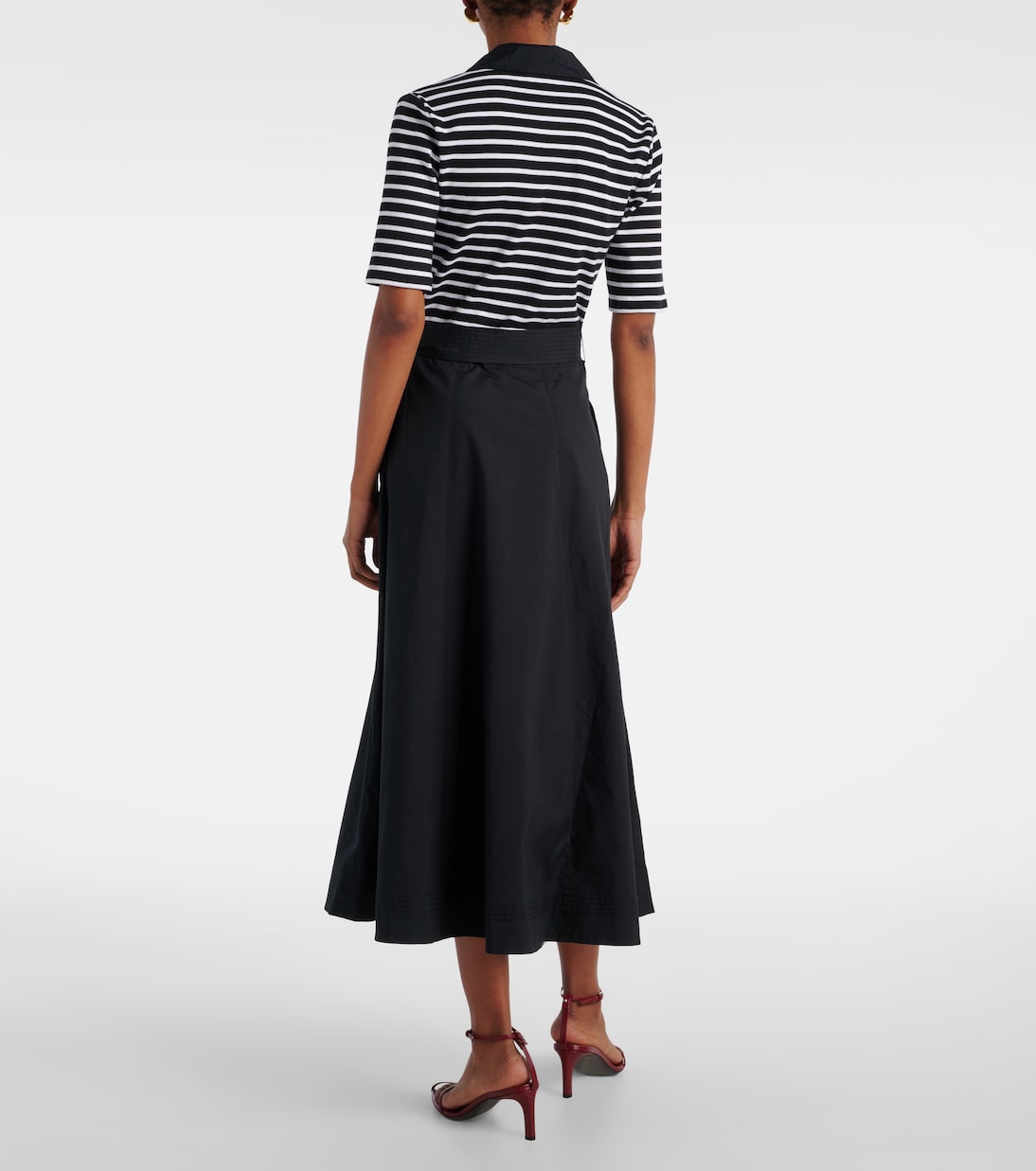Abito midi Delise in misto cotone | Veronica Beard