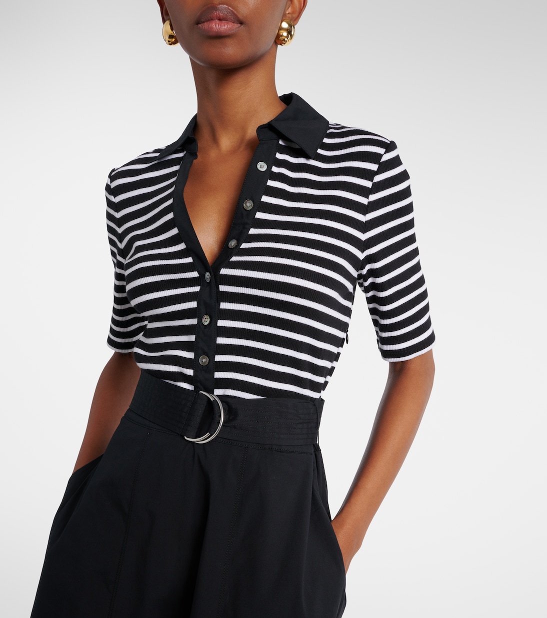 Abito midi Delise in misto cotone | Veronica Beard