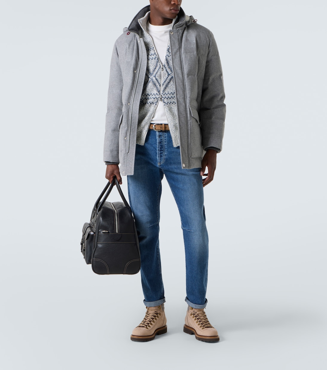Wattierte Jacke aus Wolle | Brunello Cucinelli