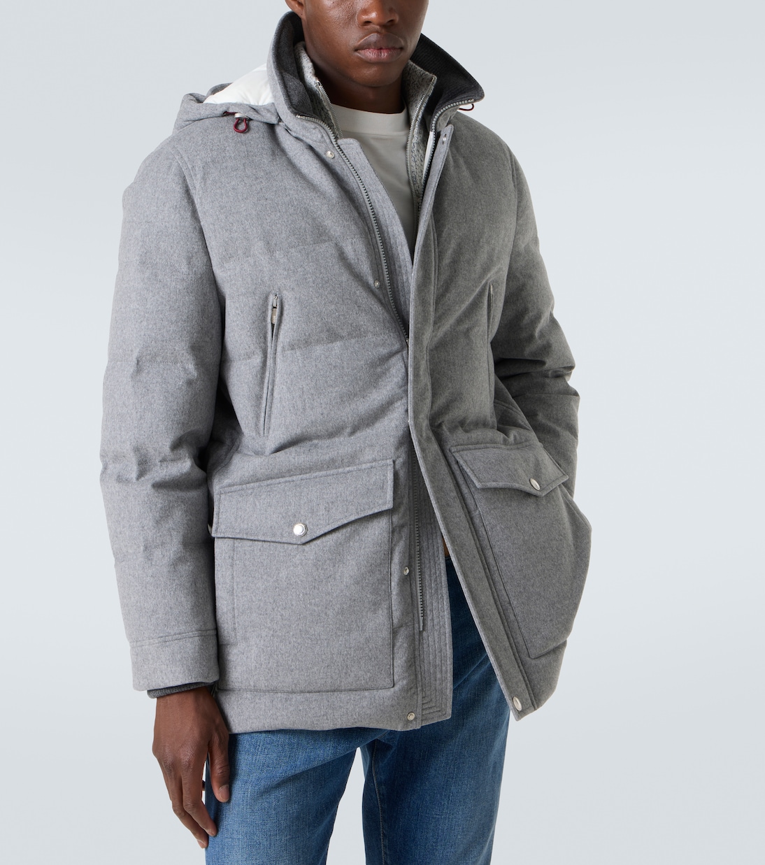 Wattierte Jacke aus Wolle | Brunello Cucinelli