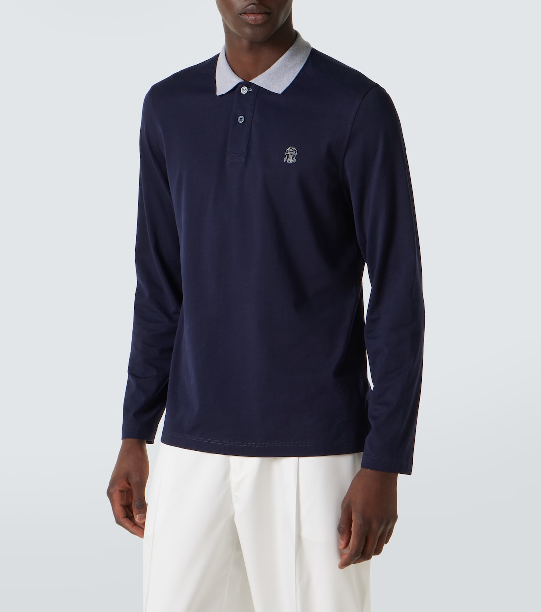 Cotton polo sweater | Brunello Cucinelli