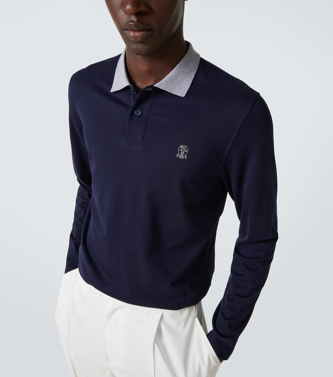 Cotton polo sweater | Brunello Cucinelli