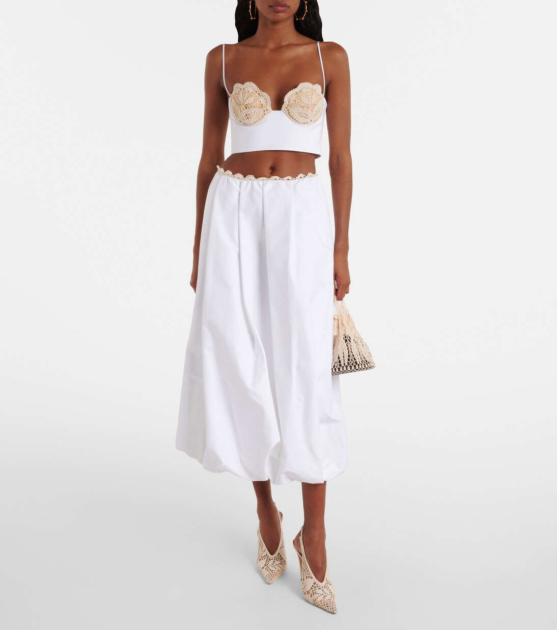 Top bustier in crochet di cotone | Magda Butrym