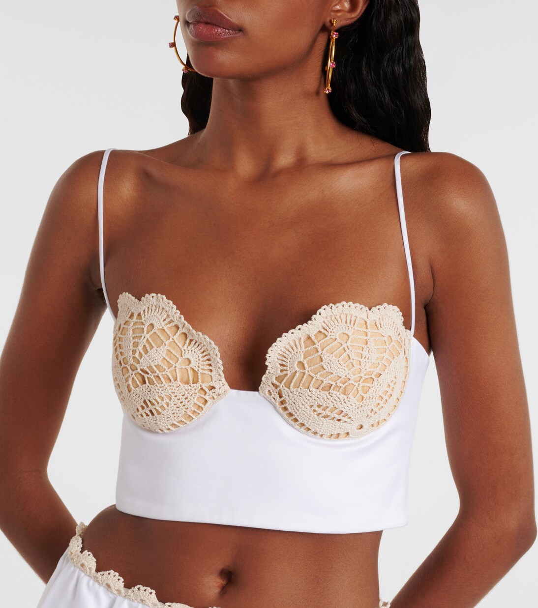 Top bustier in crochet di cotone | Magda Butrym